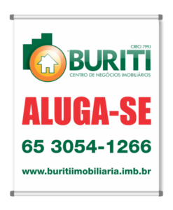 Banner de Aluga para imobiliária em lona impressa digital