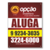 Placa de Aluga Adesivada para imobiliária